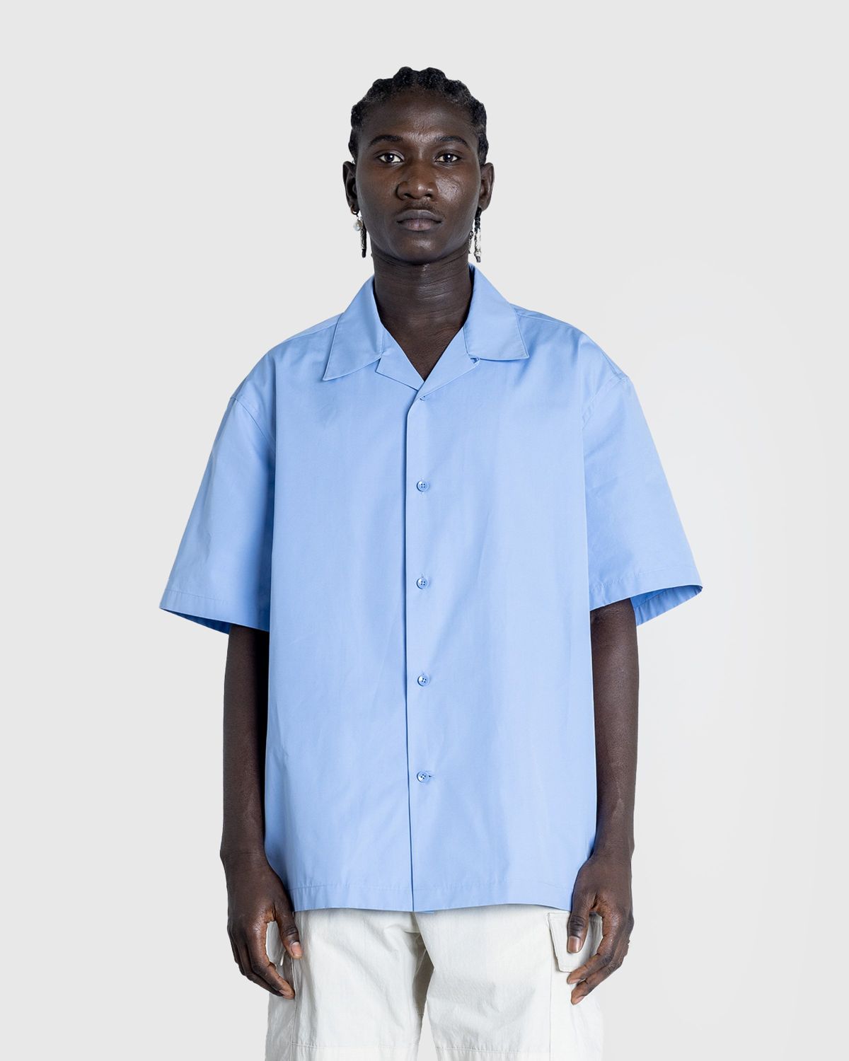 Jil Sander Short Sleeve Cotton Shirt Pastel Violet Highsnobiety Shop